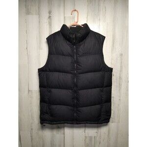 Eddie Bauer Goose Down Puffer Vest Men's LT Large Tall Black Thermal Insulated